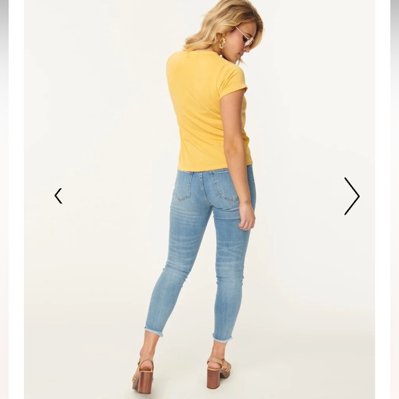 Light Blue Wash Front Pocket Skinny Jeans size 27 - Picture 2 of 3